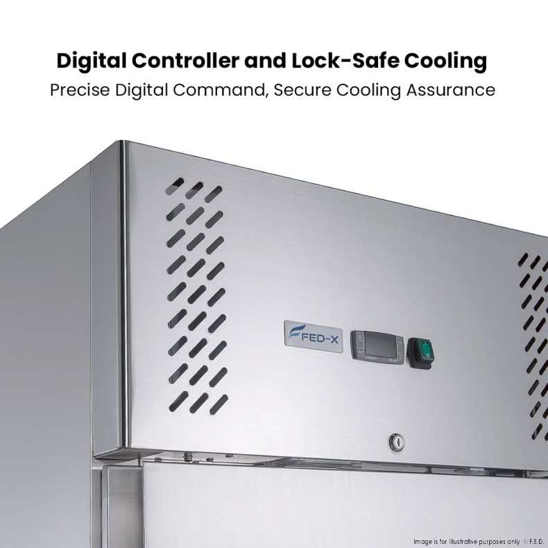 FED-X S/S Single Full Door Upright Fridge - XURC400SFV