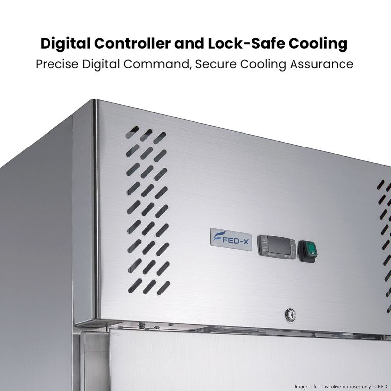 FED-X S/S Split Four-Door Upright Freezer - XURF1410S2V