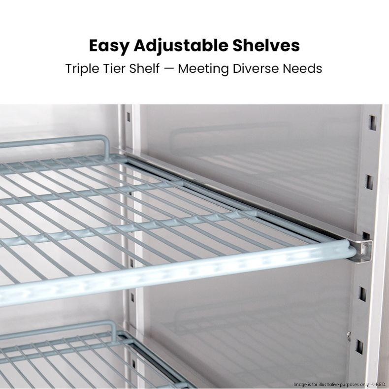 FED-X S/S Full Glass Door Upright Freezer - XURF600G1V