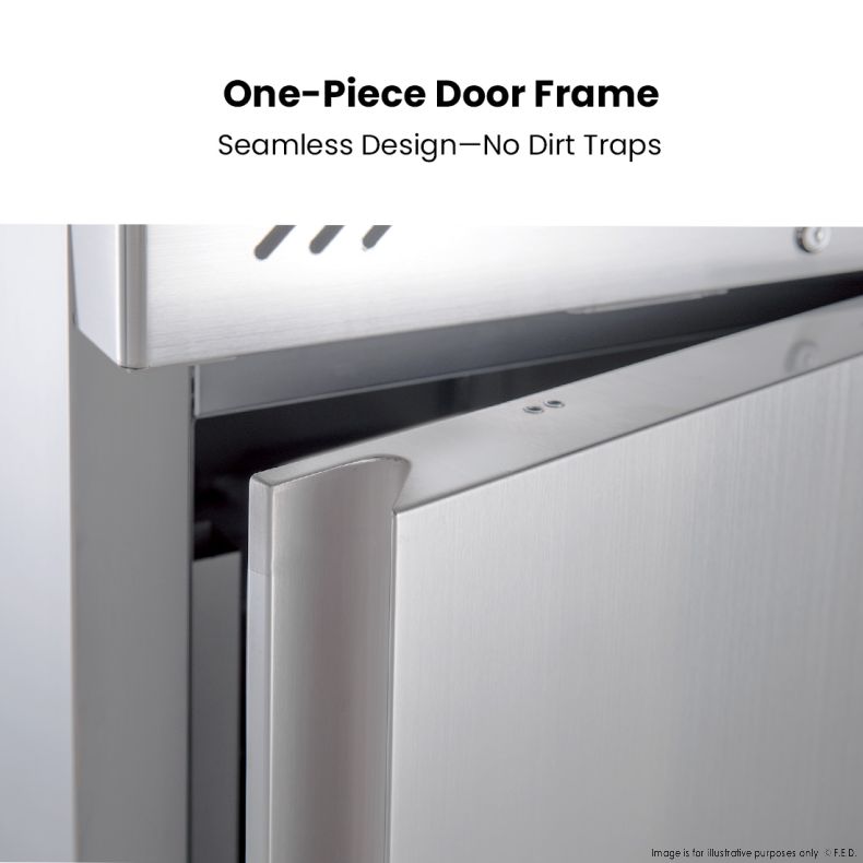 FED-X S/S Two half Door Upright Freezer - XURF600S1V