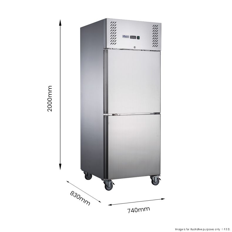 FED-X S/S Split Two-Door Upright Freezer - XURF650S1V