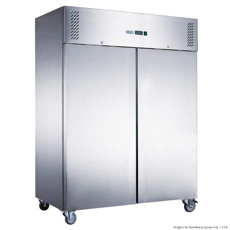 FED-X S/S Two Full Door Upright Freezer - XURF1200SFV
