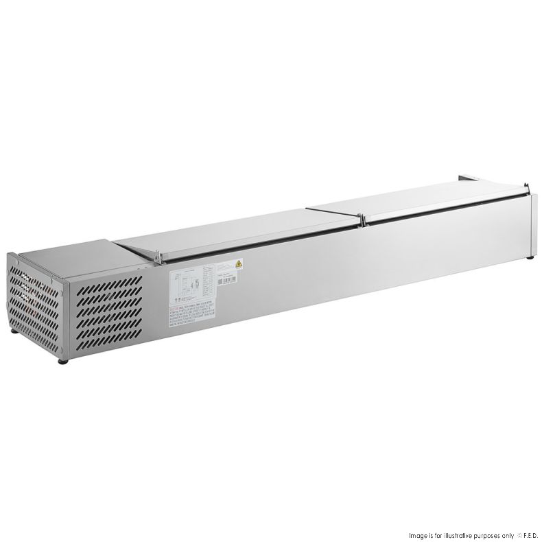 FED-X Salad Bench with Stainless Steel Lids - XVRX2000/380S