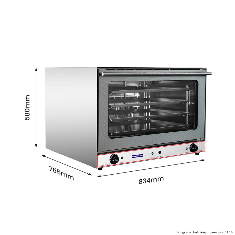 ConvectMax Heavy Duty Stainless Steel Convection Oven w/ Press Button Steam YXD-8AE