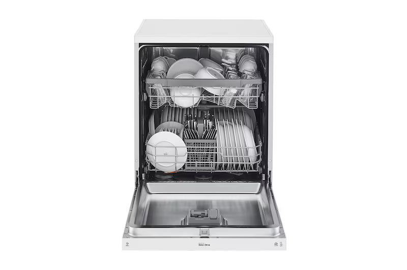 LG XD5B14WH QuadWash 14-Place Setting Freestanding Dishwasher (White) with One Year Warranty
