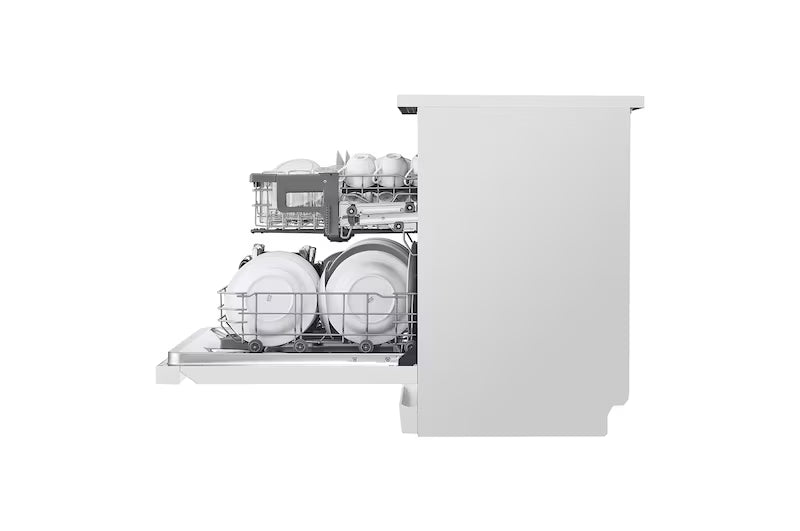 LG XD5B14WH QuadWash 14-Place Setting Freestanding Dishwasher (White) with One Year Warranty