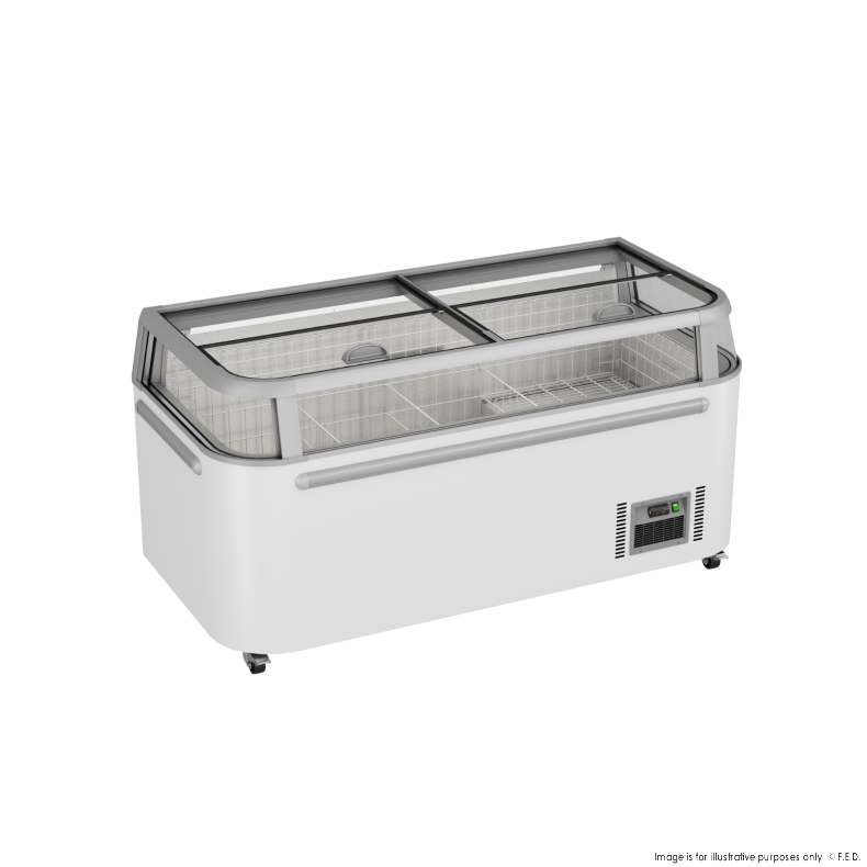 Thermaster Supermarket Island Freezer with Glass Sliding Lids ZCD-E185G