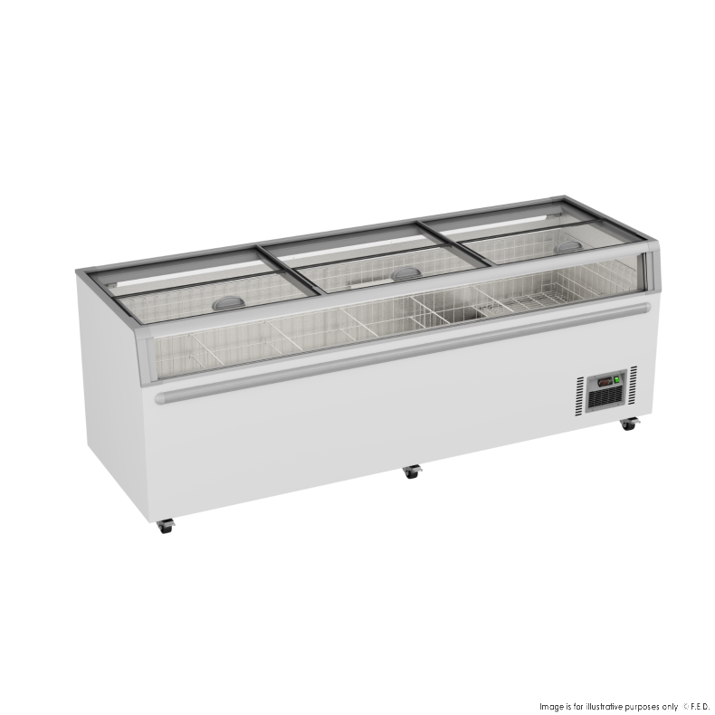 Thermaster Supermarket Island Freezer with Glass Sliding Lids ZCD-L250G
